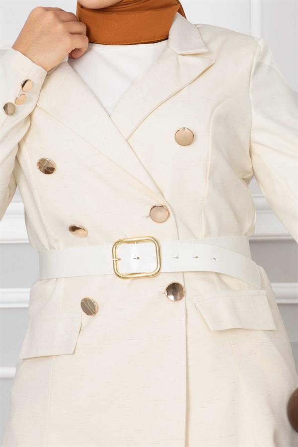 Striped Handkerchief Collar 2 Piece Set -1