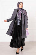 Handkerchief Collar Long Jacket Smoke