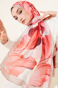 Coral Pattern Shawl Beige