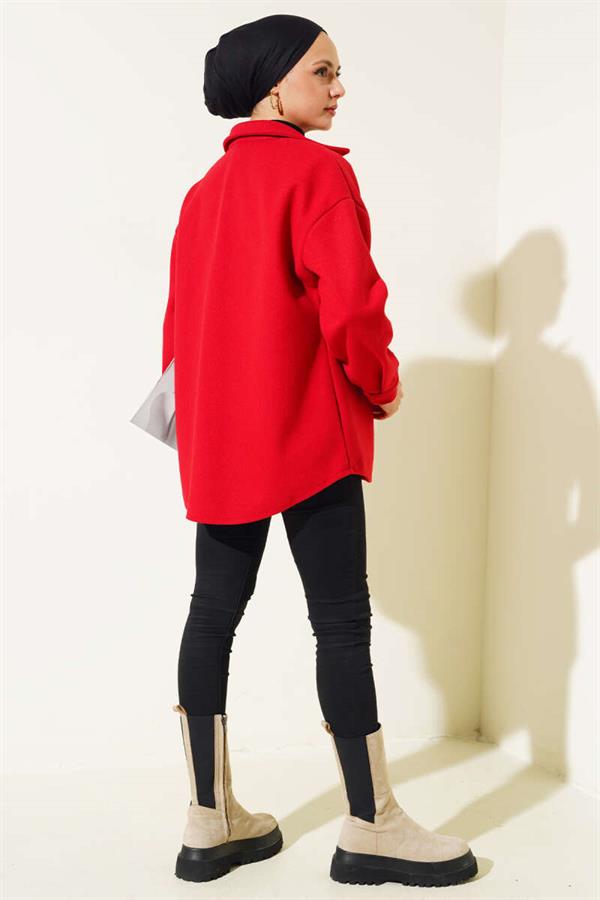 Metal Snap Jacket Red
