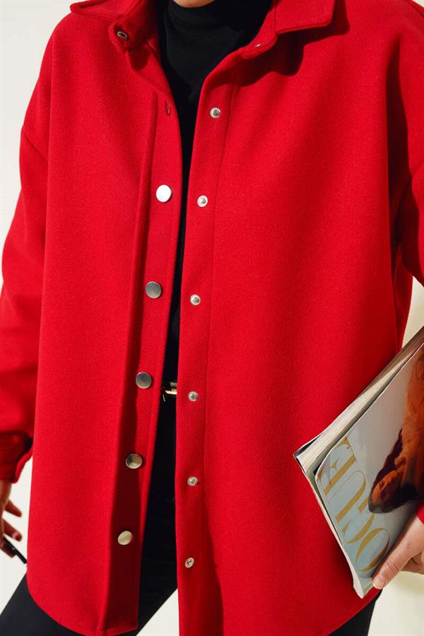 Metal Snap Jacket Red