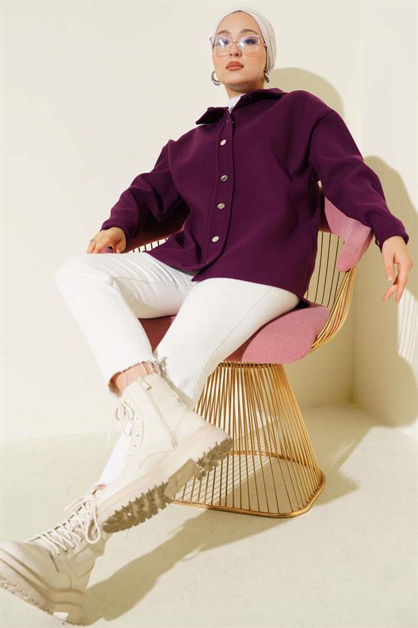 Metal Snap Jacket Purple