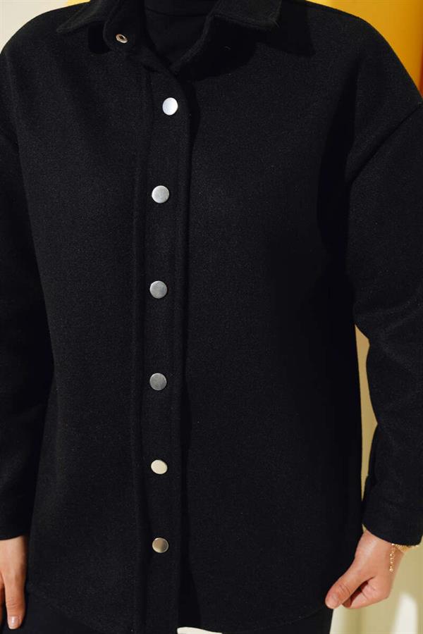 Metal Snap Jacket Black