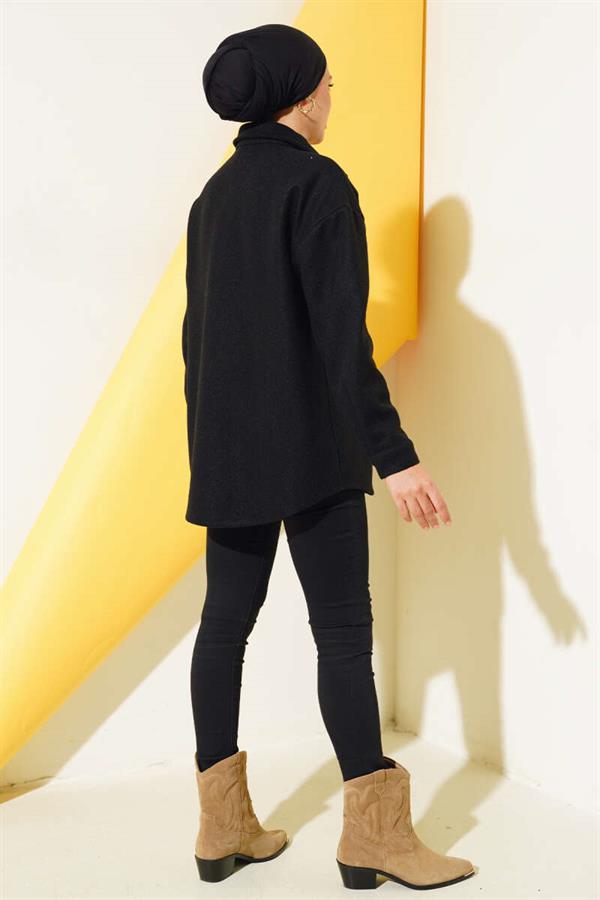Metal Snap Jacket Black