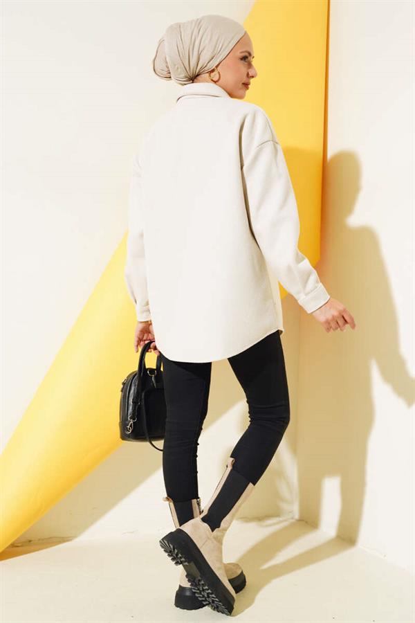 Metal Snap Jacket Stone