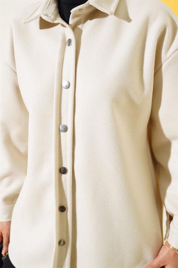 Metal Snap Jacket Stone