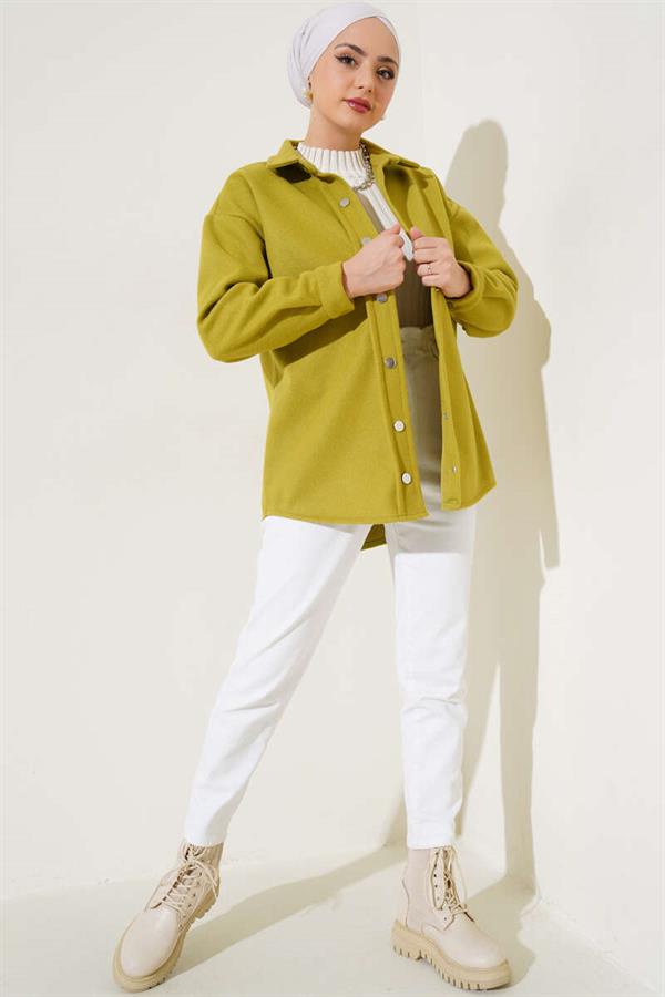 Metal Snap Jacket Oil Green
