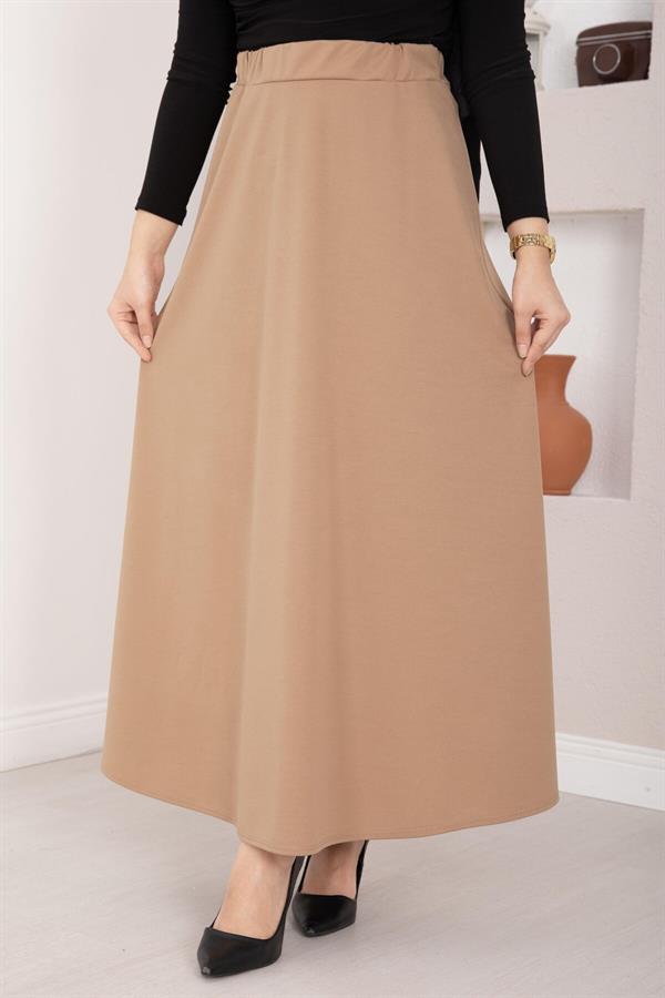 Mevlana Hijab Skirt Camel