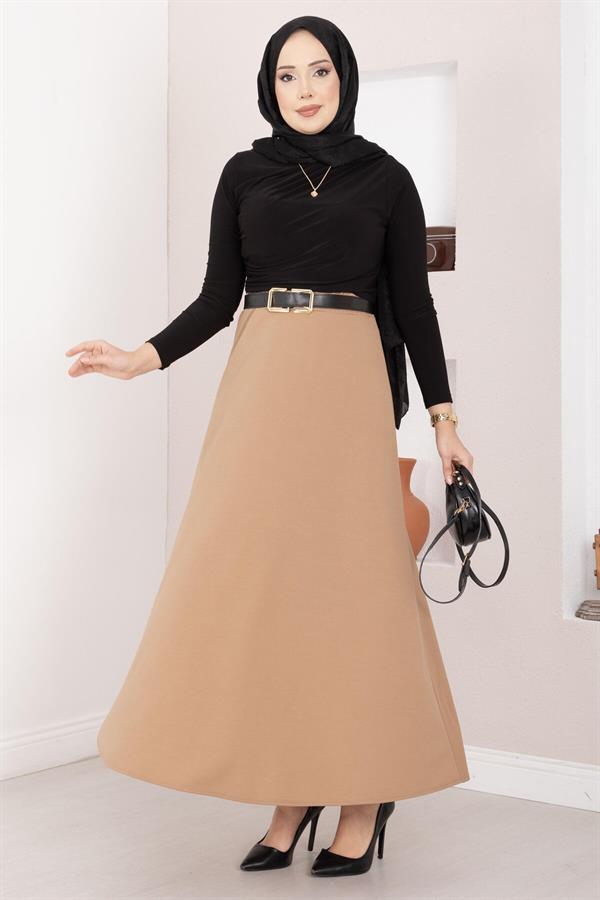 Mevlana Hijab Skirt Camel