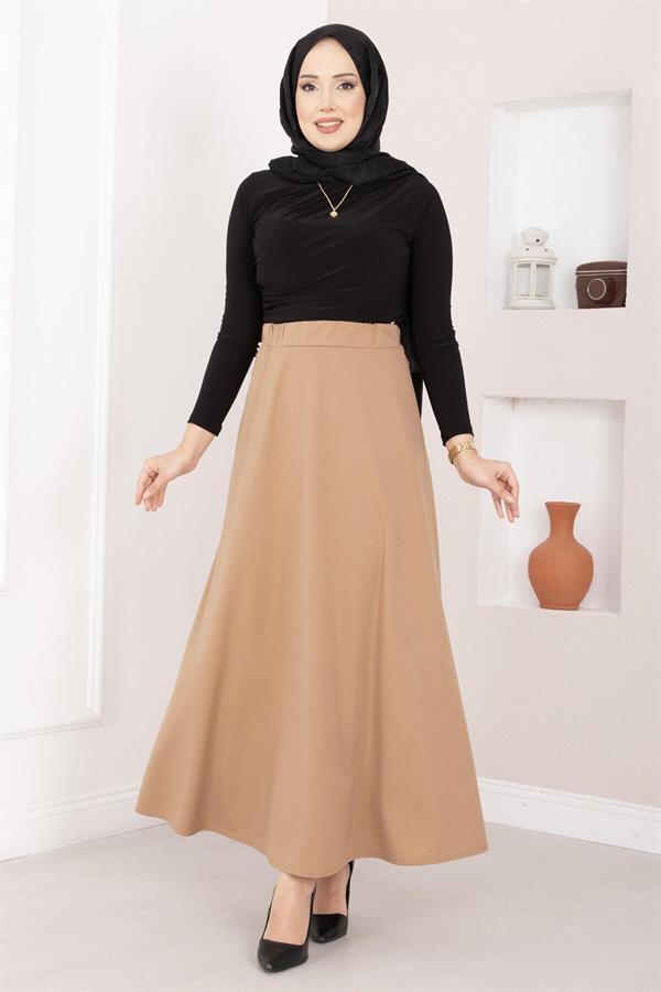 Mevlana Hijab Skirt Camel