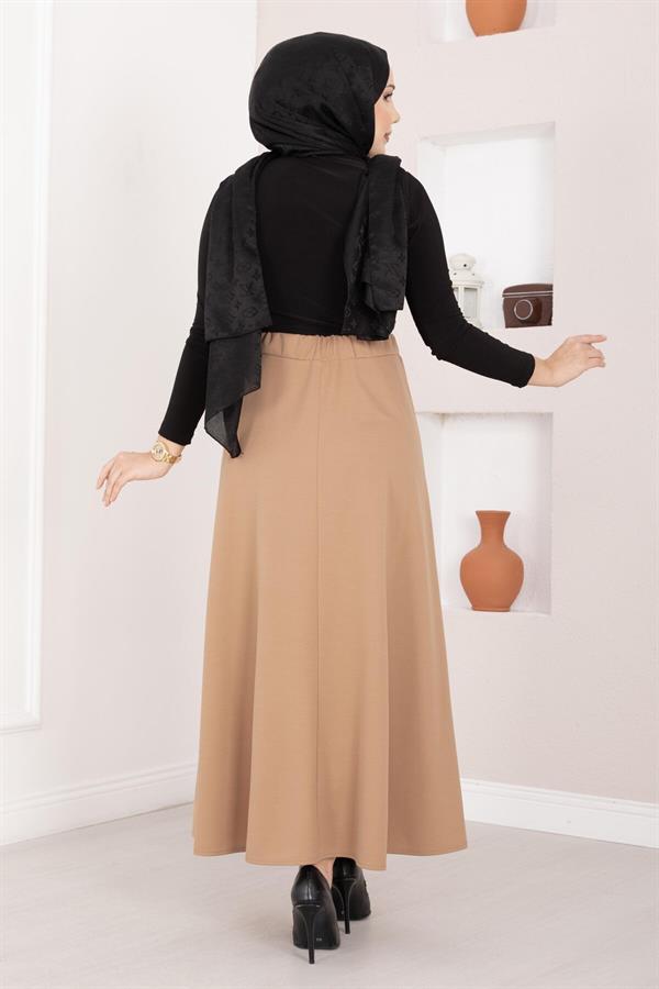 Mevlana Hijab Skirt Camel