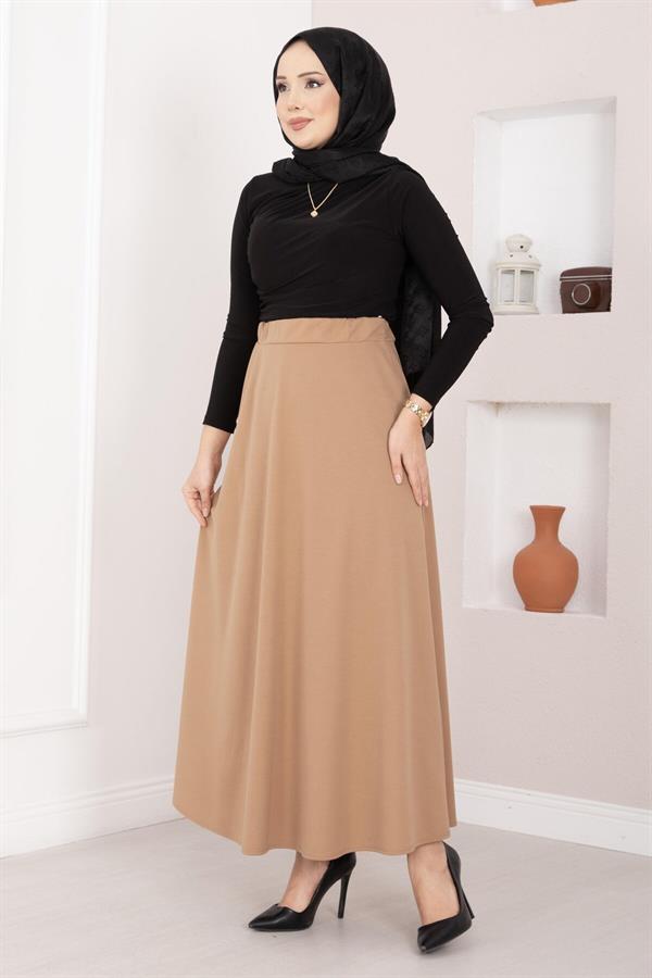 Mevlana Hijab Skirt Camel