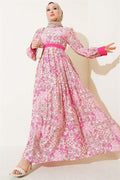 Mini Floral Print Dress Pink