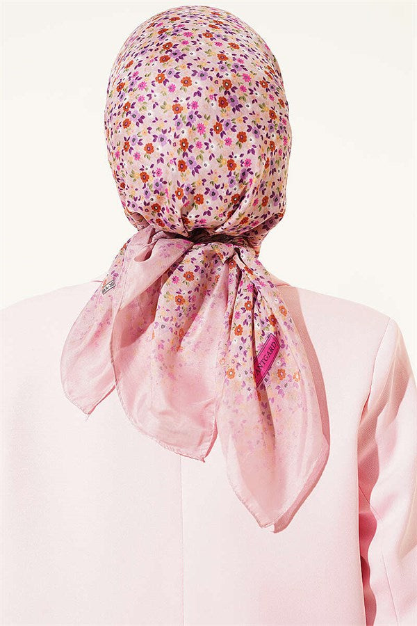 Mini Flower Detail Scarf Powder Pink