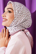 Mini Floral Gradient Scarf Beige