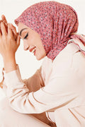 Mini Floral Gradient Scarf, Rose Pink