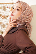 Mini Floral Striped Gradient Scarf Latte