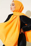 Mini Floral Jacquard Shawl Orange -135