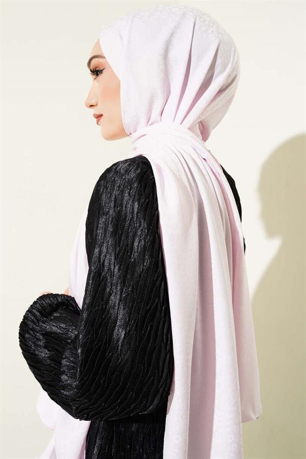 Mini Floral Jacquard Shawl Pink -133