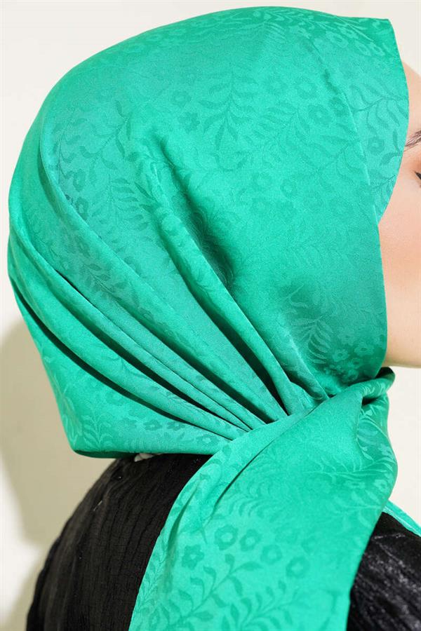 Mini Floral Jacquard Shawl Green -114