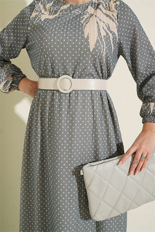 Mini Polka Dot Dress, Grey