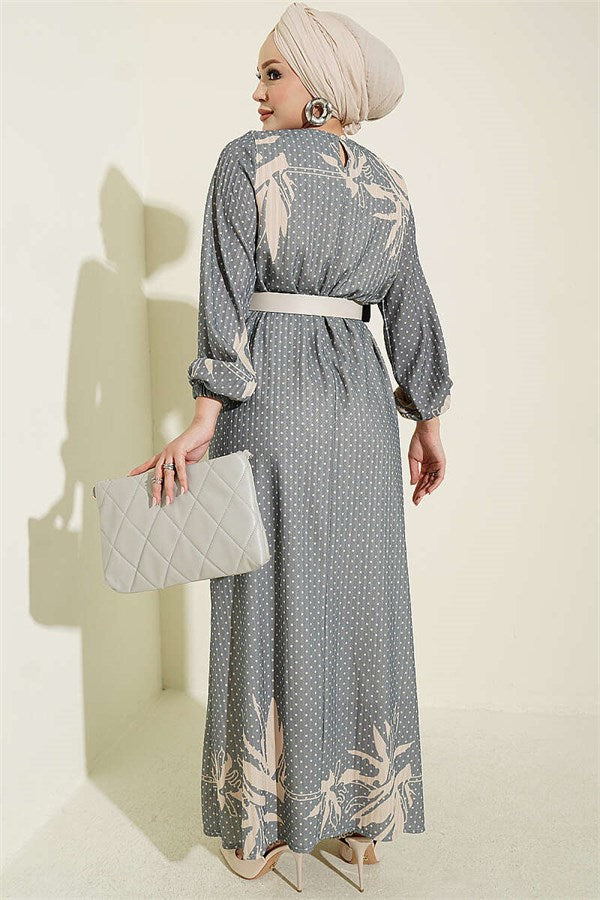 Mini Polka Dot Dress, Grey