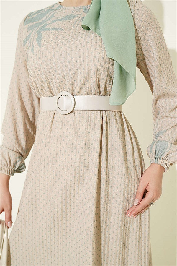Mini Polka Dot Dress, Aqua Green