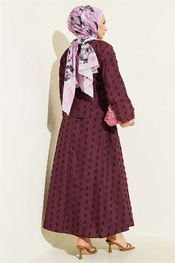 Mini 2 Piece Set with Tassel Detail, Plum