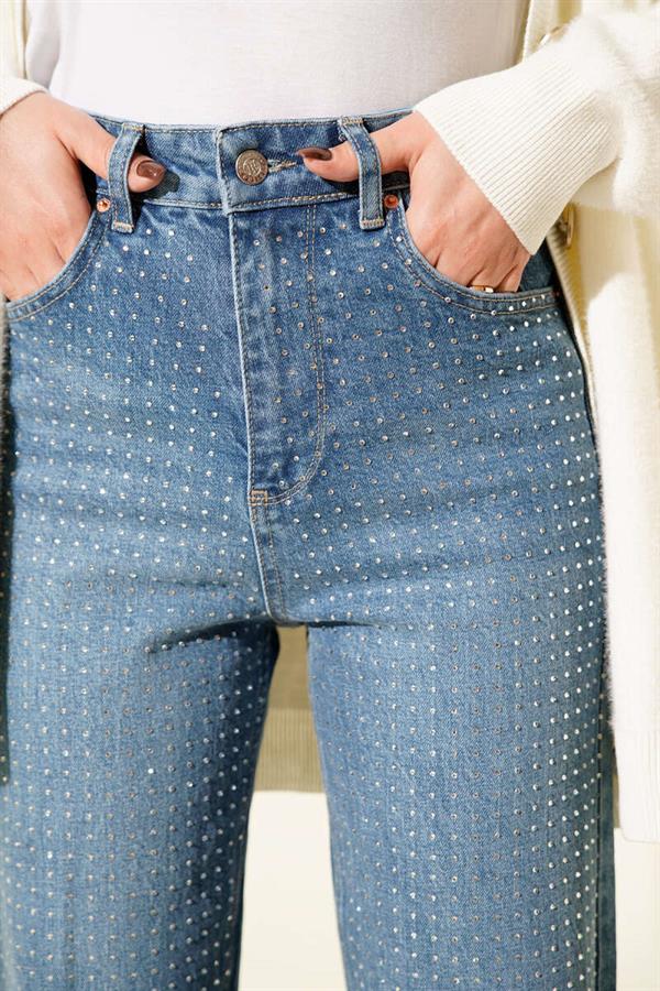 Mini Stoned Jeans Light Blue