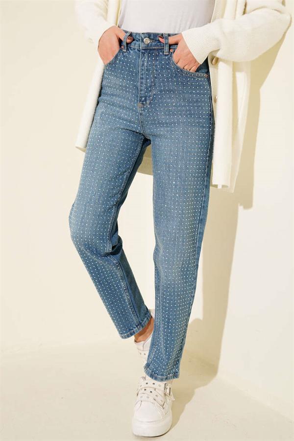 Mini Stoned Jeans Light Blue