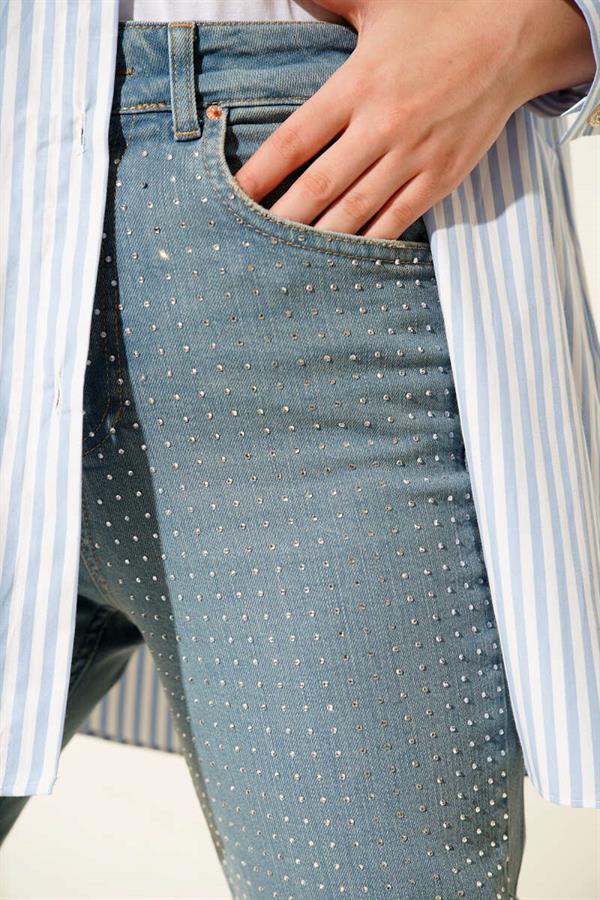 Mini Stoned Jeans Light Tint