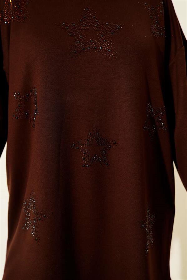 Mini Star Stone Tunic Brown