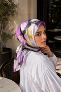 Modern Floral Pattern Scarf Series Pink