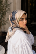 Modern Floral Pattern Scarf Series Mink