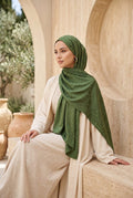 Modern Ring Pattern Jacquard Shawl Series Khaki