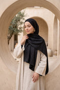 Modern Ring Pattern Jacquard Shawl Series Black