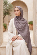 Modern Ring Pattern Jacquard Shawl Series Mink