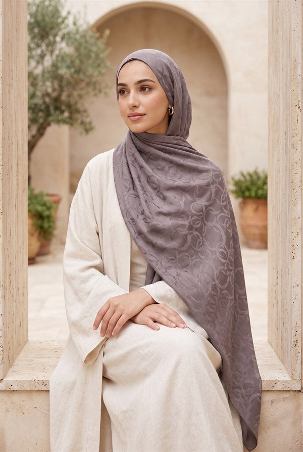 Modern Ring Pattern Jacquard Shawl Series Mink
