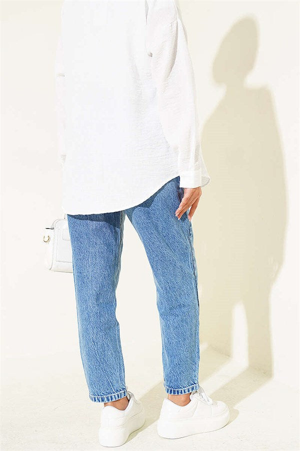 Mom Fit Jeans Medium Blue