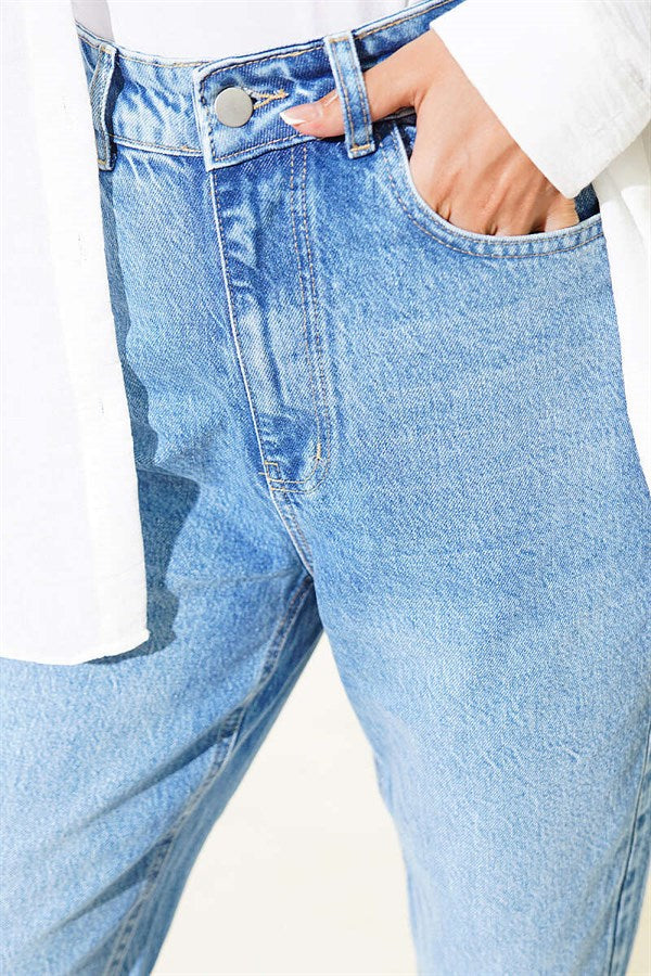 Mom Fit Jeans Medium Blue