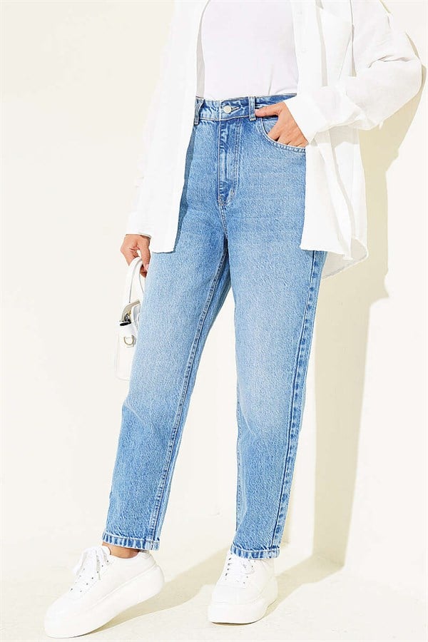 Mom Fit Jeans Medium Blue