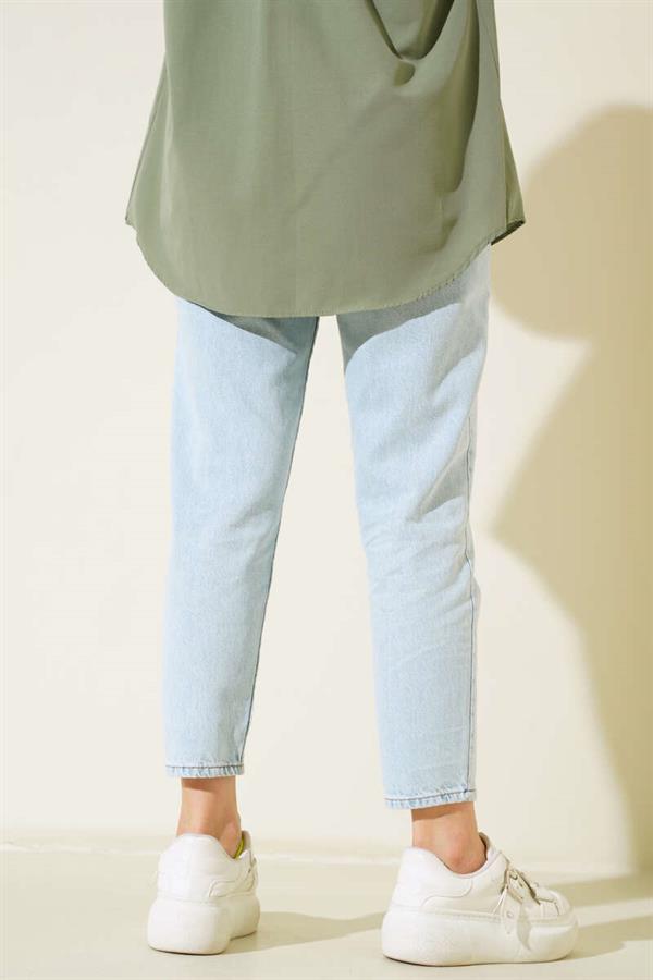  Mom Friend Plain Jeans Snow Wash
