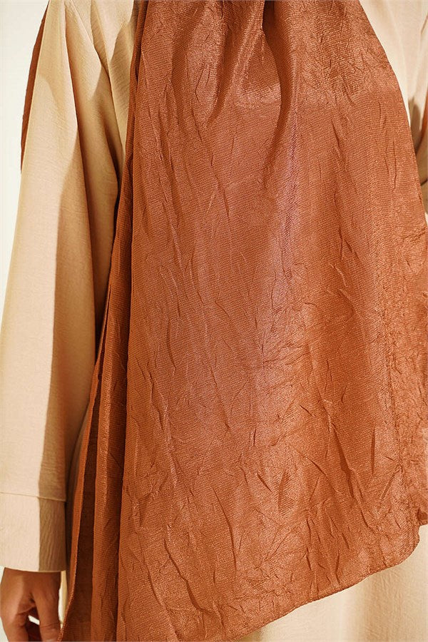 Monogram Patterned Scarf, Light Brown
