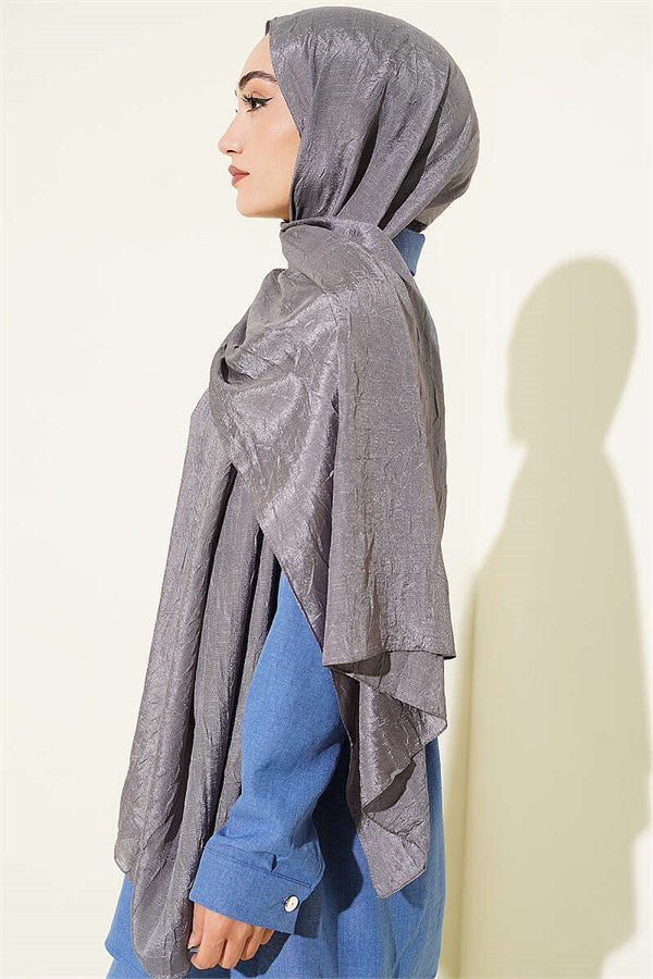 Monogram Patterned Scarf, Smoke Grey