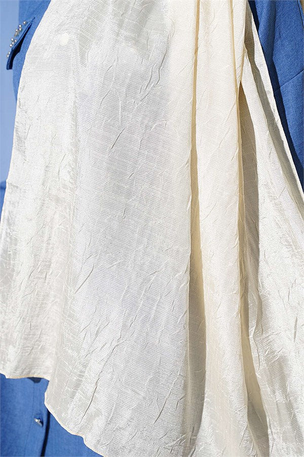 Monogram Patterned Scarf in Cream