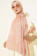 Monogram Patterned Crush Shawl Latte