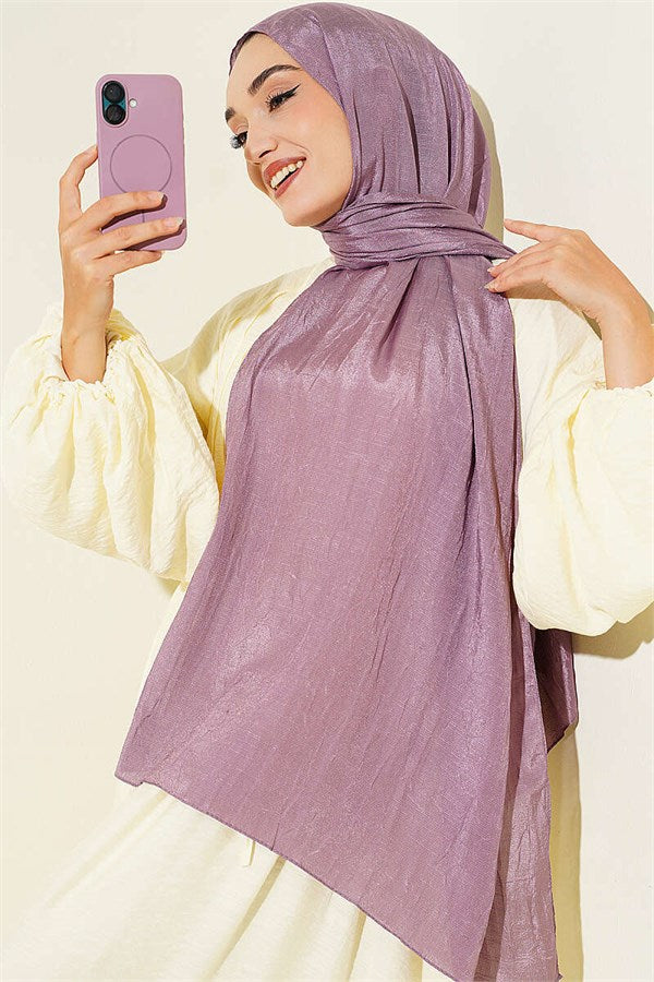 Monogram Patterned Crash Scarf Lilac
