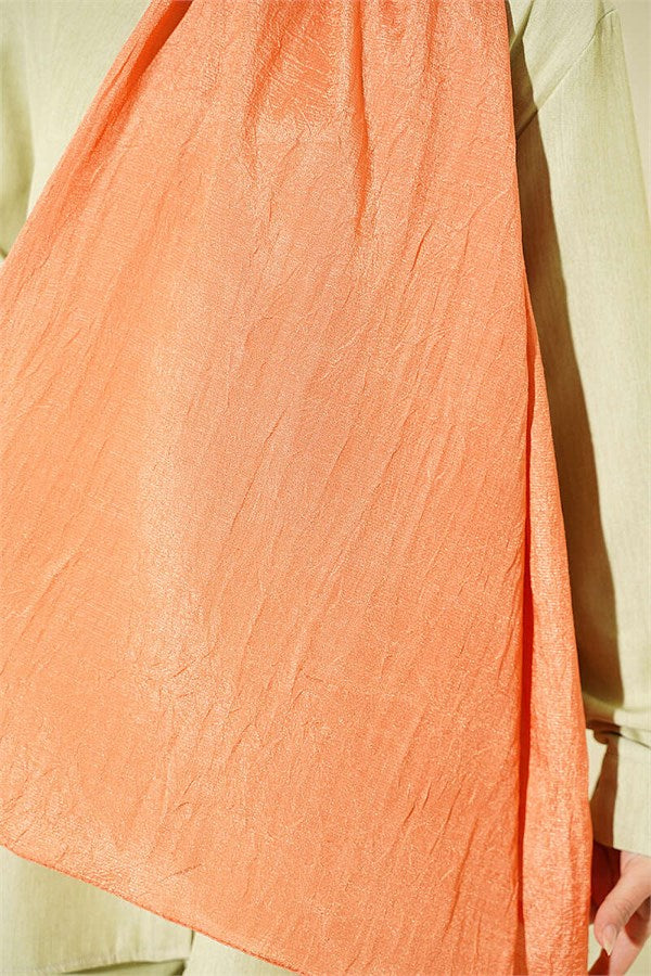 Monogram Patterned Crash Shawl Coral