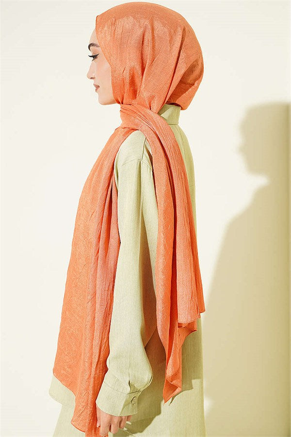 Monogram Patterned Crash Shawl Coral