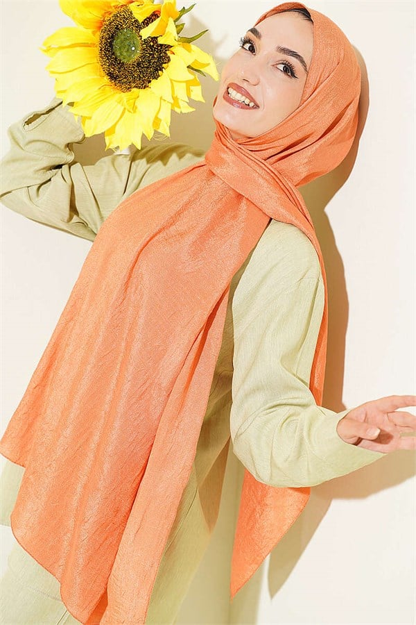 Monogram Patterned Crash Shawl Coral